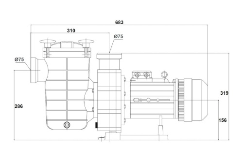 Насос с префильтром  44м3/ч Glong FCP-A Н=10 3,0кВт 400В (FCP-3000AT) фото 3