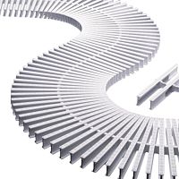 Модули решетки перелива IML 195х35мм ABS (1748220)