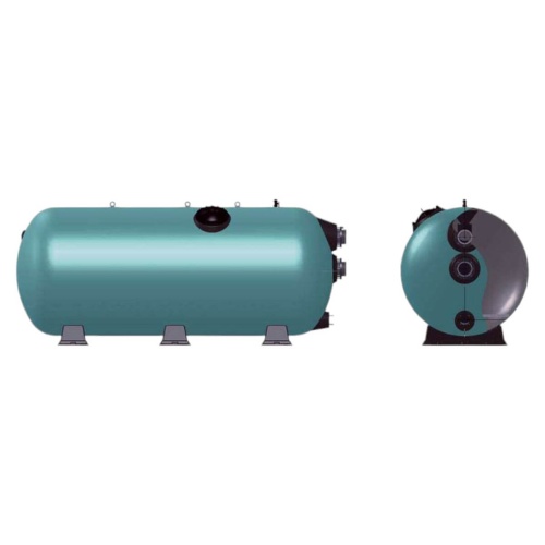 Фильтр  51м3/ч Gemas TURBIDRON HORIZONTAL 1000х2000мм M0,6 фланец 125 мм 30м3/ч/м2+Люк400 (02197162) фото 2