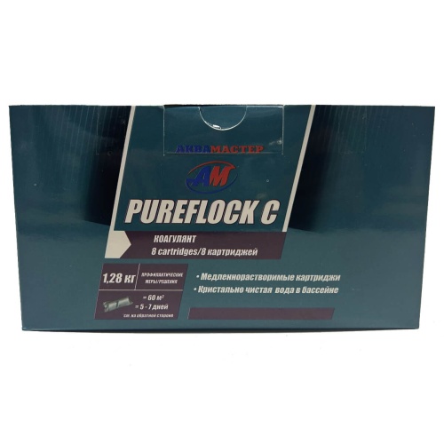 Коагулянт в картриджах 1,28кг Аквамастер PUREFLOCK С (8шт) (07421)