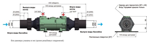 Теплообменник   50кВт Bowman пучок труб н/с +соед. муфты (EC100-5113-2S) фото 2