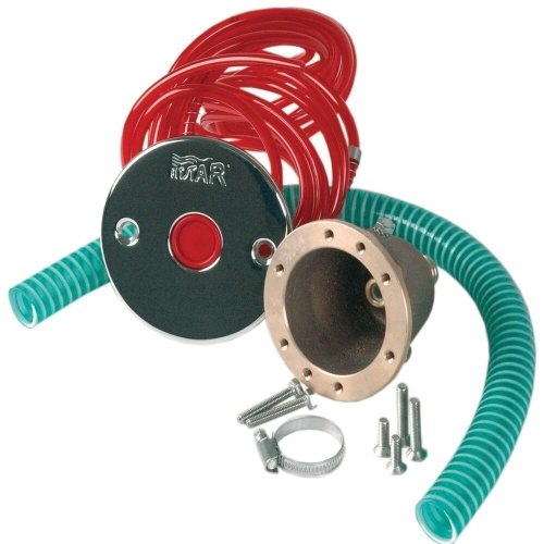 Пневмопускатель бронза Hugo Lahme +накладка н/с+шланг (плитка) (7010120)