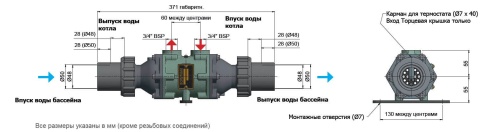 Теплообменник   25кВт Bowman пучок труб титан +соед. муфты (EC080-5113-1T) фото 2