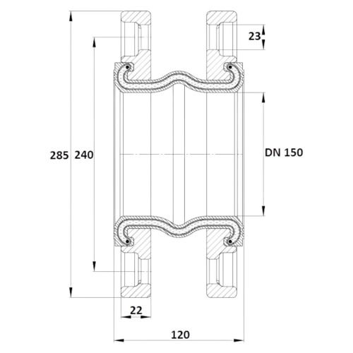 Муфта амортизационная 160мм Gemas (0141118) фото 2