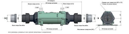 Теплообменник  110кВт Bowman пучок труб титан +соед. муфты (FC100-5114-2T) фото 2