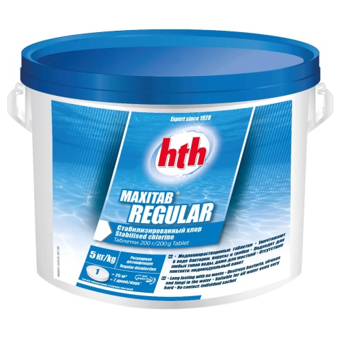 Хлор медленный стабилизированный 25кг HTH MAXITAB REGULAR таблетки 200гр. (упак. 1шт.) (C800506H8)