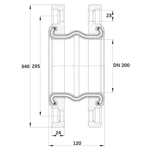 Муфта амортизационная 200мм Gemas (0141119) фото 2