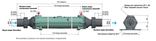 Теплообменник   75кВт Bowman для тепл. насоса пучок труб медно-ник. спл.+соед. муфты (EC160-5113-5C) фото 2