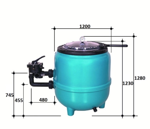 Фильтр  56м3/ч Gemas FILTRONE LLT 1200мм прозр.крышка 400 без бокового вентиля  2 1/2" (021816LLT) фото 3