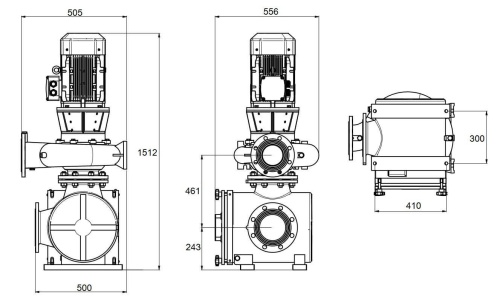 Насос с префильтром чугунный 175м3/ч PSH FDN-132V H=10 11,0кВт 400В (1FN11502V4V) фото 3